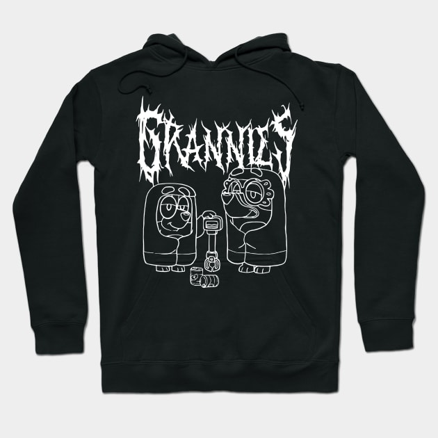 Death Metal Bluey Grannies Rita & Janet Hoodie by LEMESGAKPROVE